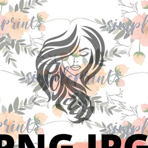 Hmong Design, Hmong Digital, Hmong Print, Hmong Woman Silhoutte &quot;Poj Laib&quot;