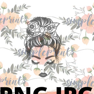Hmong Design, Hmong Digital, Hmong Print, Hmong Woman with Hmong Headband