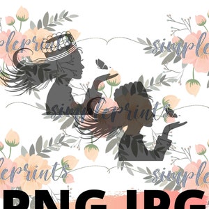 Hmong Design, Hmong Digital, Hmong Print,  Hmong Girl Silhouette (Pom Pom Hat)