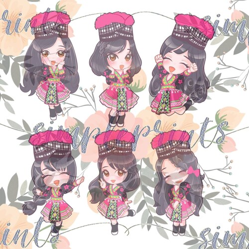 Hmong Design Hmong Digital Hmong Print Mini Hmong Doll | Etsy