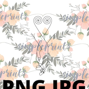 Hmong Design, Hmong Digital, Hmong Print, &quot;Holding Hands&quot; Continuous Line Art