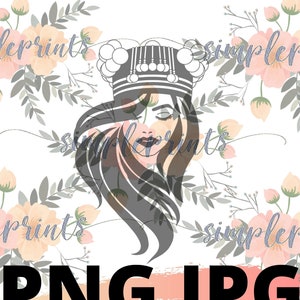 Hmong Design, Hmong Digital, Hmong Print, Hmong Pom Pom Girl &quot;Serene&quot;