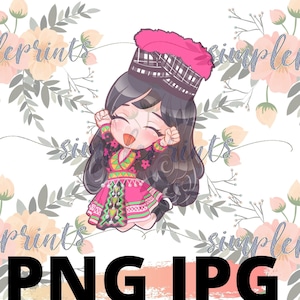 Hmong Design, Hmong Digital, Hmong Print, Hmong Girl 3
