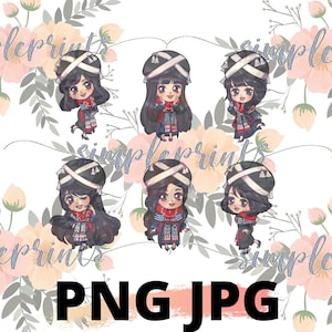 Hmong Design, Hmong Digital, Hmong Print, Mien Girls, Bundle of 6