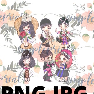 Hmong Design, Hmong Digital, Hmong Print, Hmong New Year Collection, Bundle de 5