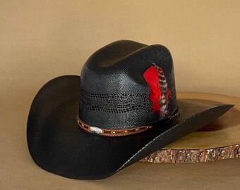 Chapeau De Cowboy Bandora – Paille Western Taille 7 1/4 (58) – Fabriqué Au Mexique (Occasion)