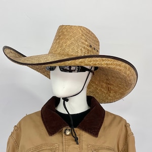 Grande Mega Ranchero Straw Hat brown Brim size about 7.50” in. inside circumference 23&quot; - 23.25”in. overall hat size about 23.5”x22” inches.
