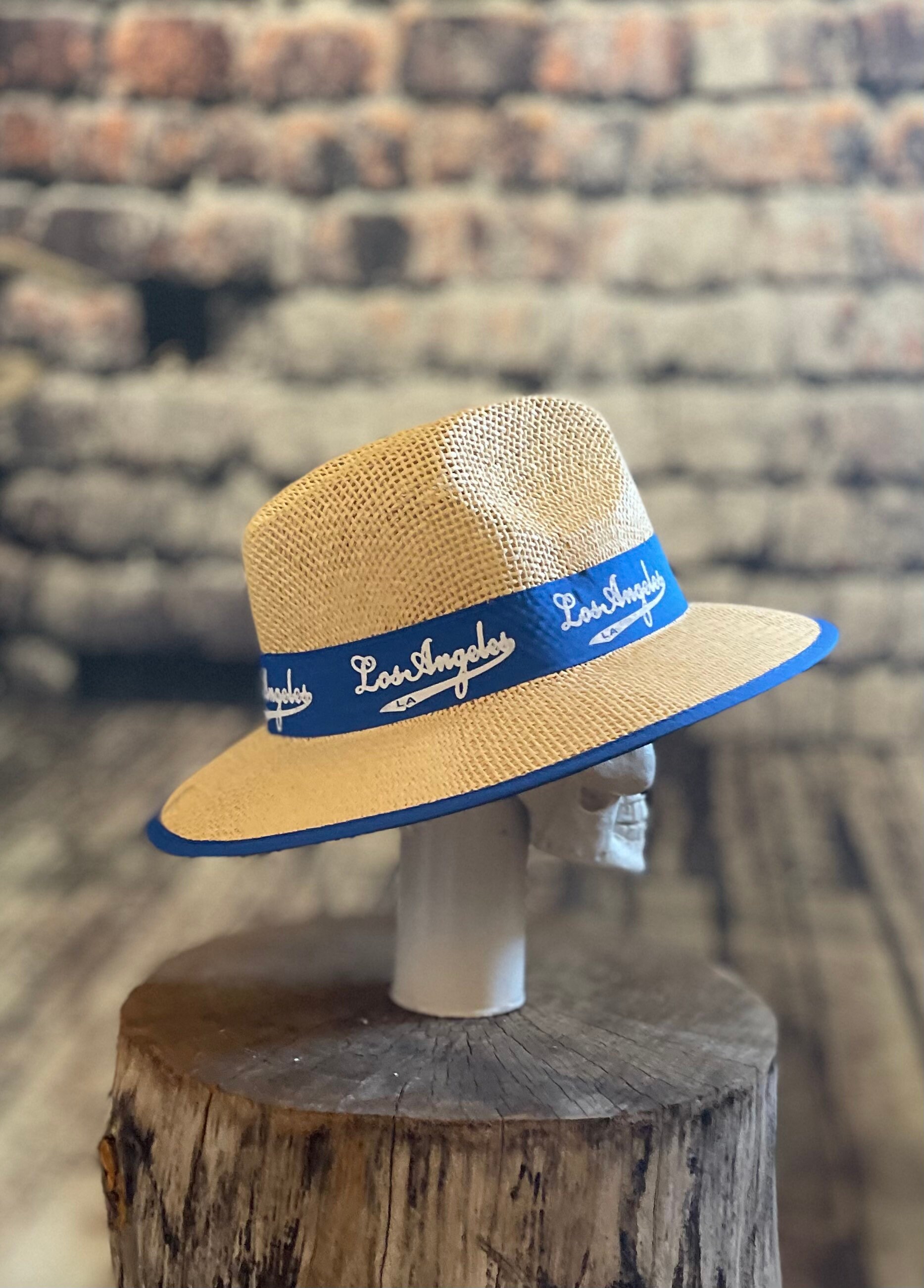 L.A. Blue Fedora Hat, Brim About 3” In. the Inside L.A. Blue Fedora Hat, Brim About 3” In. the Inside
