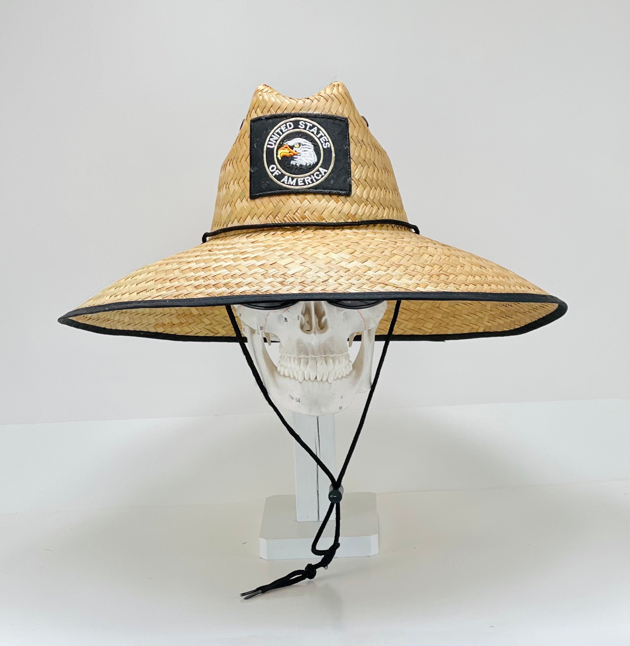 Gardening & Fishing Straw Hat, Brim Size 5.75 In. Inside Circumference  About 23 In. Overall Hat Size Total Sun Coverage 19.5 X 17.5 In. 