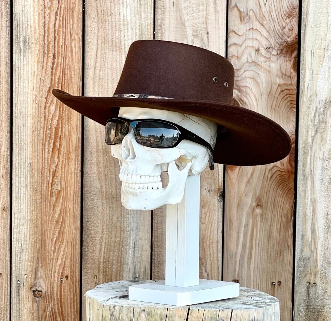 Dallas Hat Brown Felt with Feather Adult Cowboy Costume Accessory