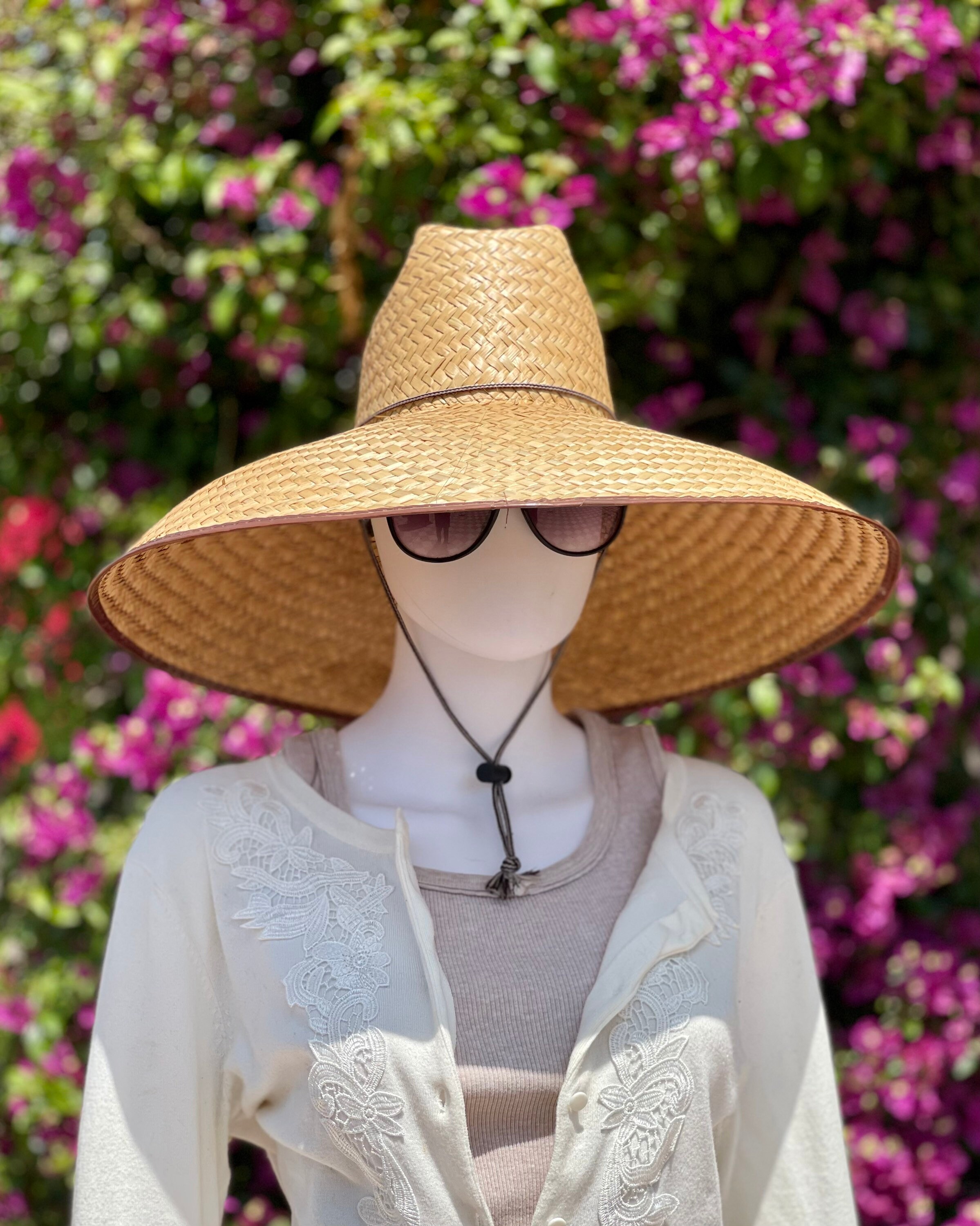 Sizzling Summer Sale! 2 Straw Hats Maximum Sun Protection! 1 Jumbo Straw Hat and 1 Ventilated Gardening Straw Hat, unisex Hats! All Natural