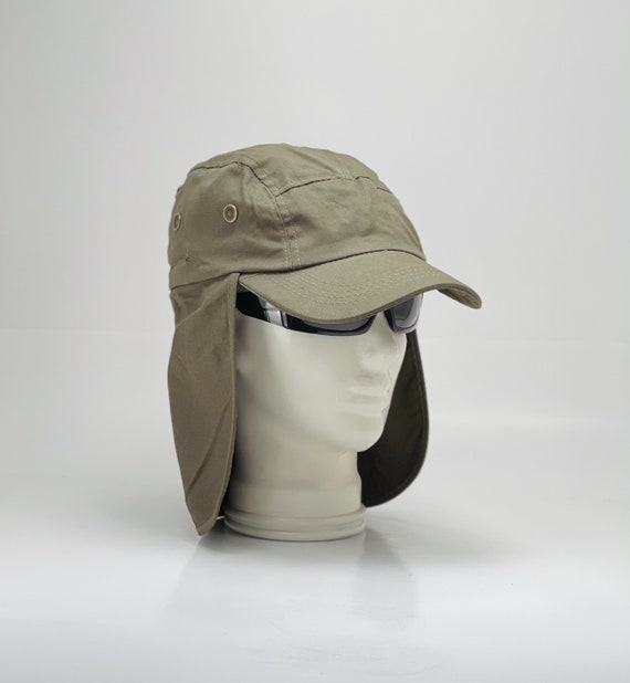 Outdoor Fishing Sun Cap Ear Neck Flap Hat Cotton One Size Etsy