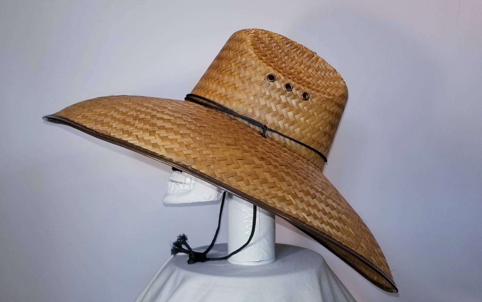 Jumbo brown natural straw hat maximum coverage 20 x 20 with Etsy