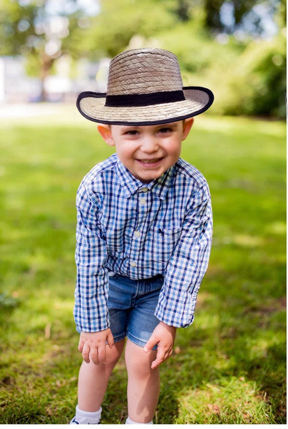 Sombrero de paja Casanova para niños pequeños, hecho a mano en México  tamaño general aprox. 10 x 9 pulgadas donde la cabeza se encuentra entre 19  y 20 iches -  México