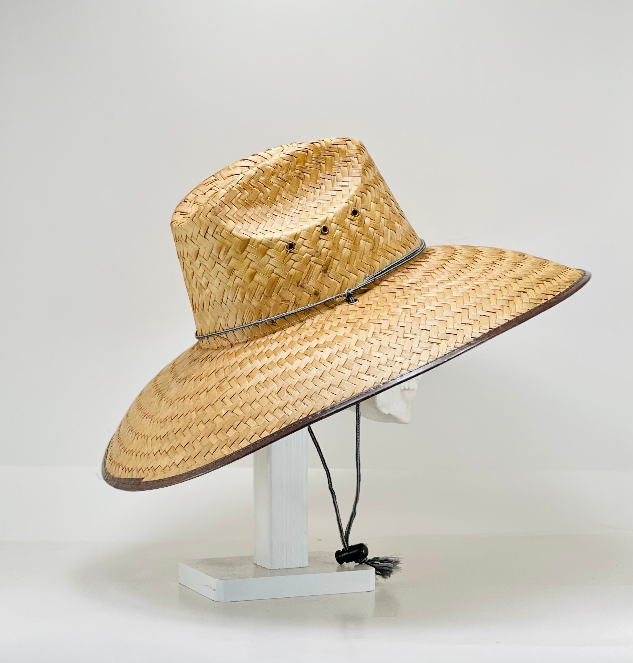 Gardening & Fishing Straw Hat, Brim Size 5.75” In. Inside