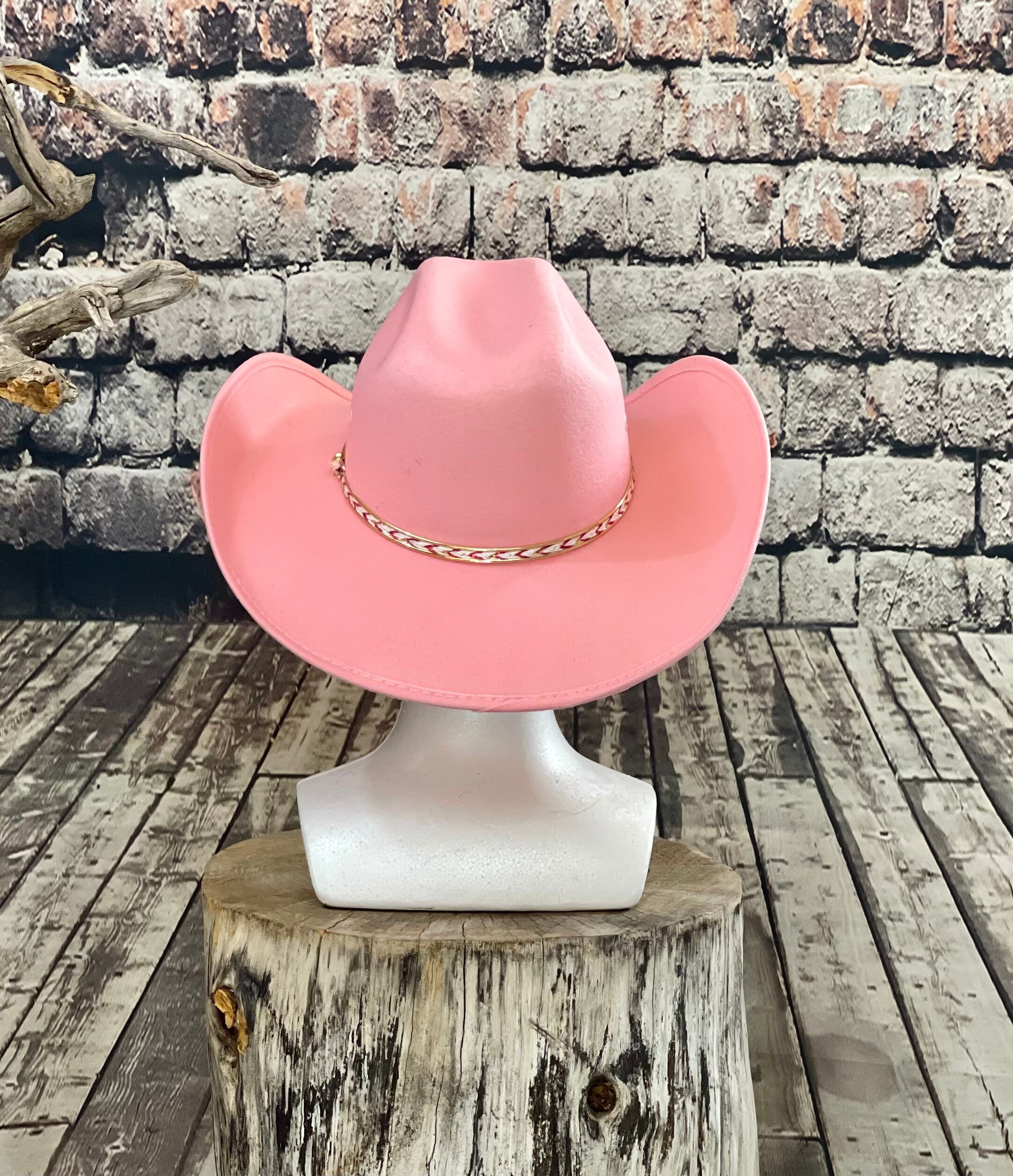 Pink felt cowboy hat sale