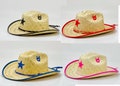 KIDS Sheriff cowboys straw hat, pink trim, with pink adjustable strap, The new Sheriff in town!