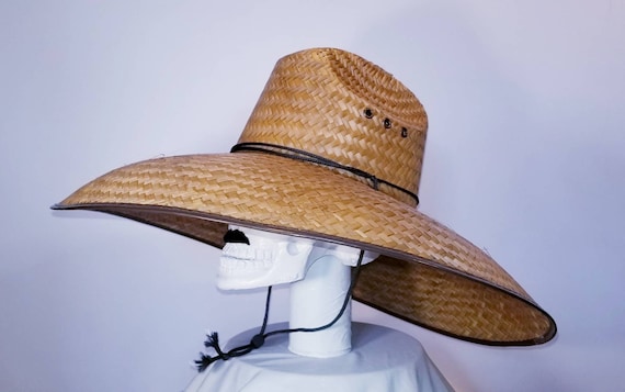 Save 2 Jumbo Straw Hats, 1 Nat. & 1 Brown Color, Maximum Sun