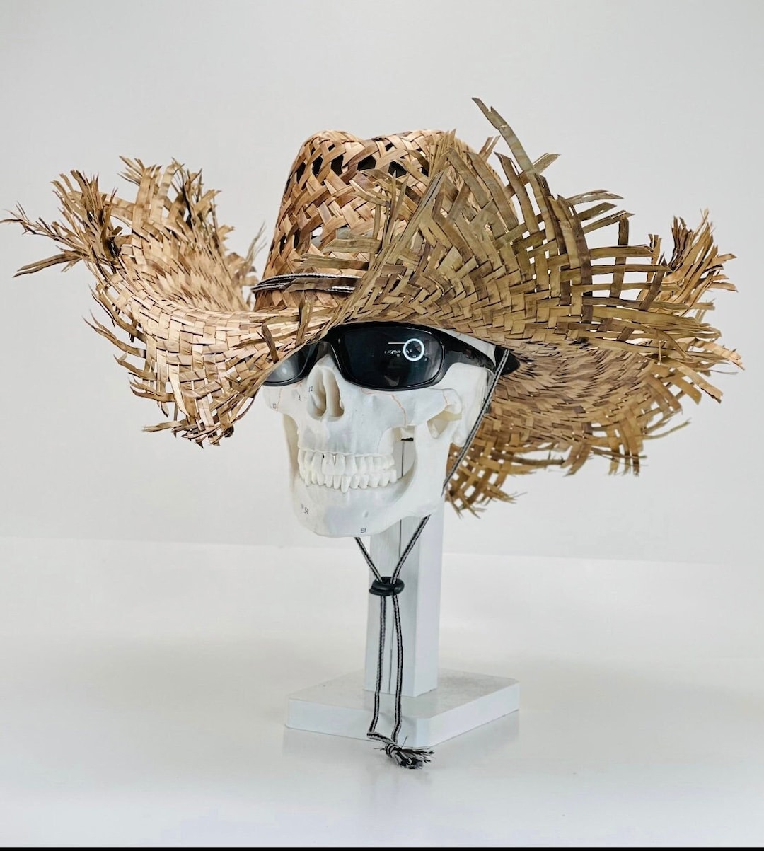 Scarecrow Straw Hat, All Natural Grown and Handmade in Mexico, a Unique