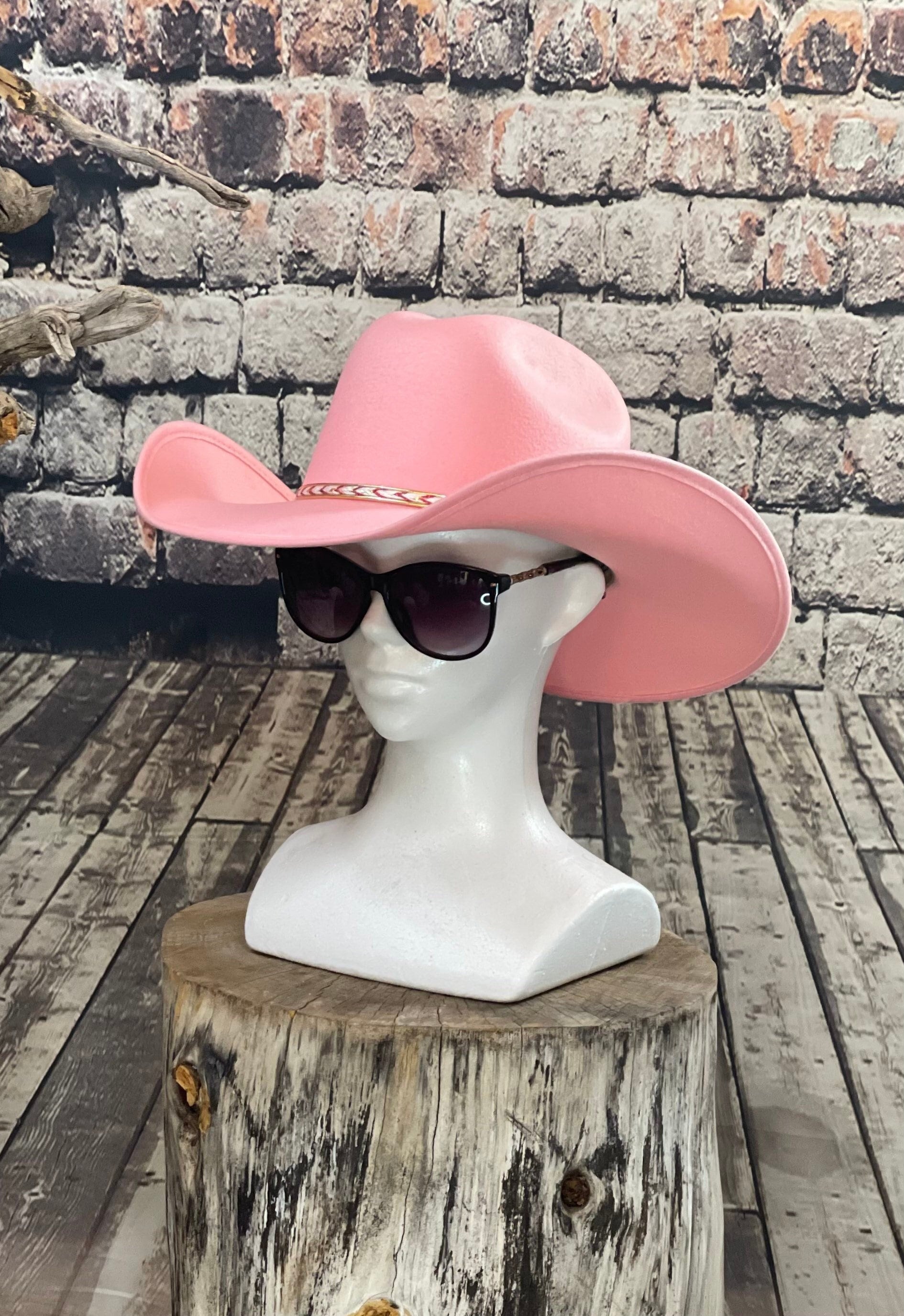 Cowgirl Hat Disco Fringed Bandana Felt Cowboy Hat with Adjustable Neck  String and Ribbon Paisley Bandanas for Women Men Party