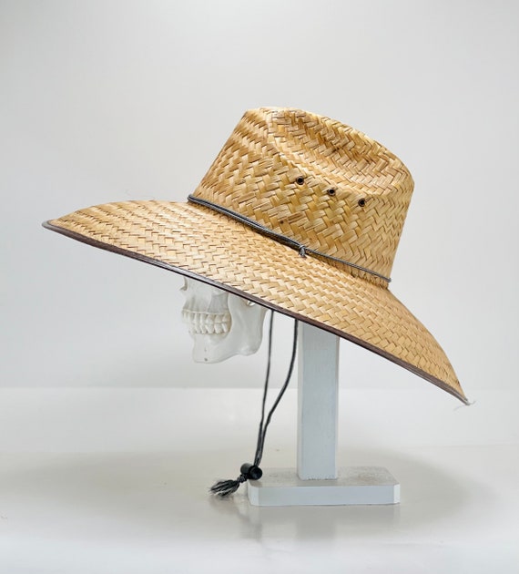 Gardening & Fishing Straw Hat, Brim Size 5.75 in. Inside Circumference About 23 in. Overall Hat Size Total Sun Coverage 19.5 x 17.5 in.