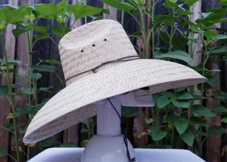 Jumbo Natural Straw Hat Aprox. 20 X 20 of Coverage Comes Etsy