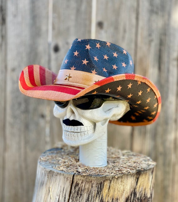 Patriotic Cowboy Flag Hat, One Size Fits All, Overall Size  display picture 1