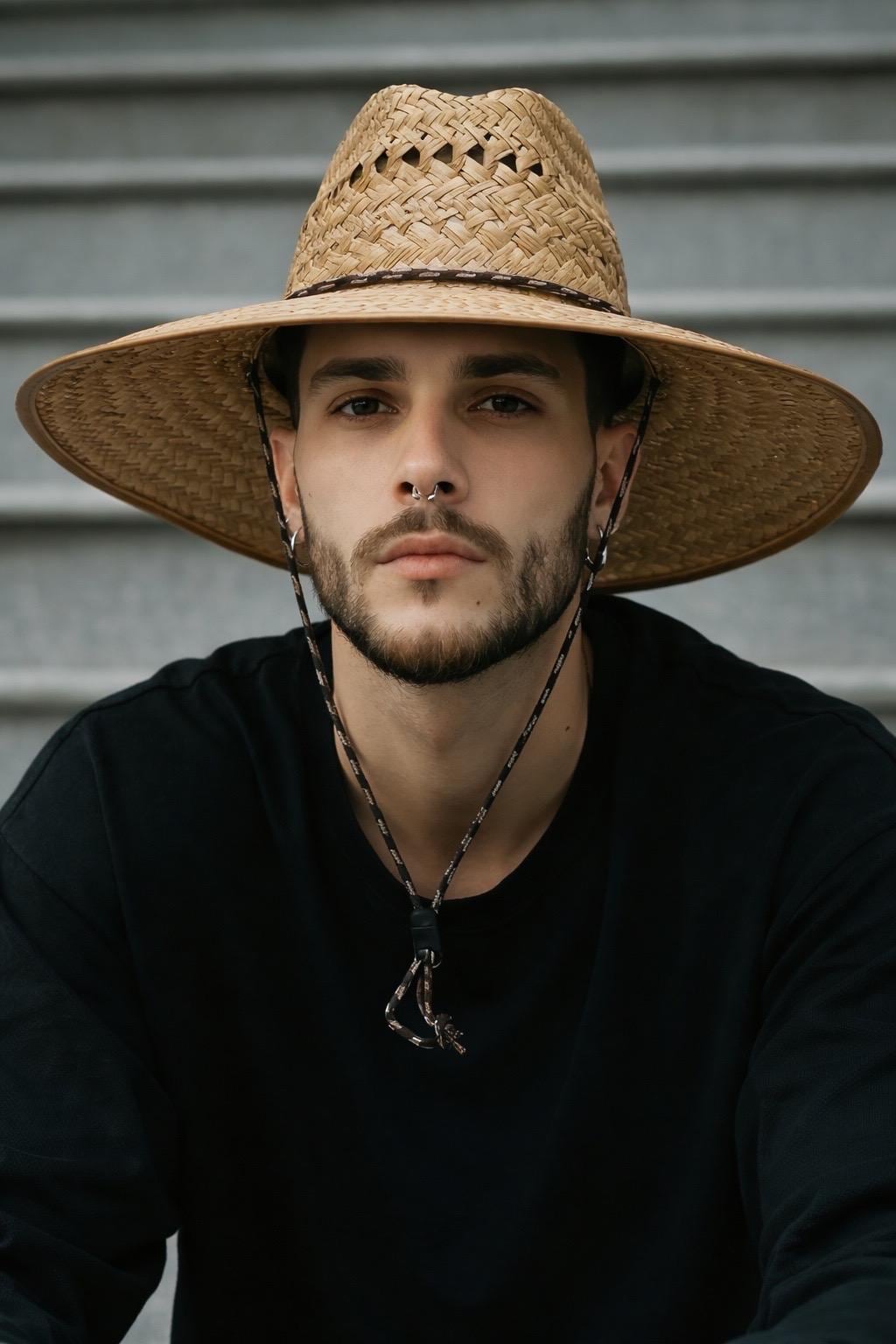 Ventilated Straw Hat, Fisherman Gardening Sun Protection