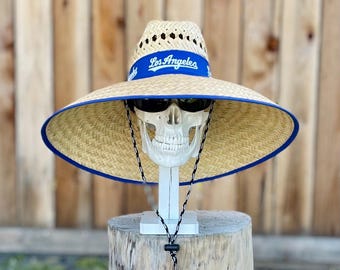 LA Natural White Straw Hats, Ventilated! All handmade, Brim size 6.00” In. inside circumference about 23” inches. great Hat for the Game!!