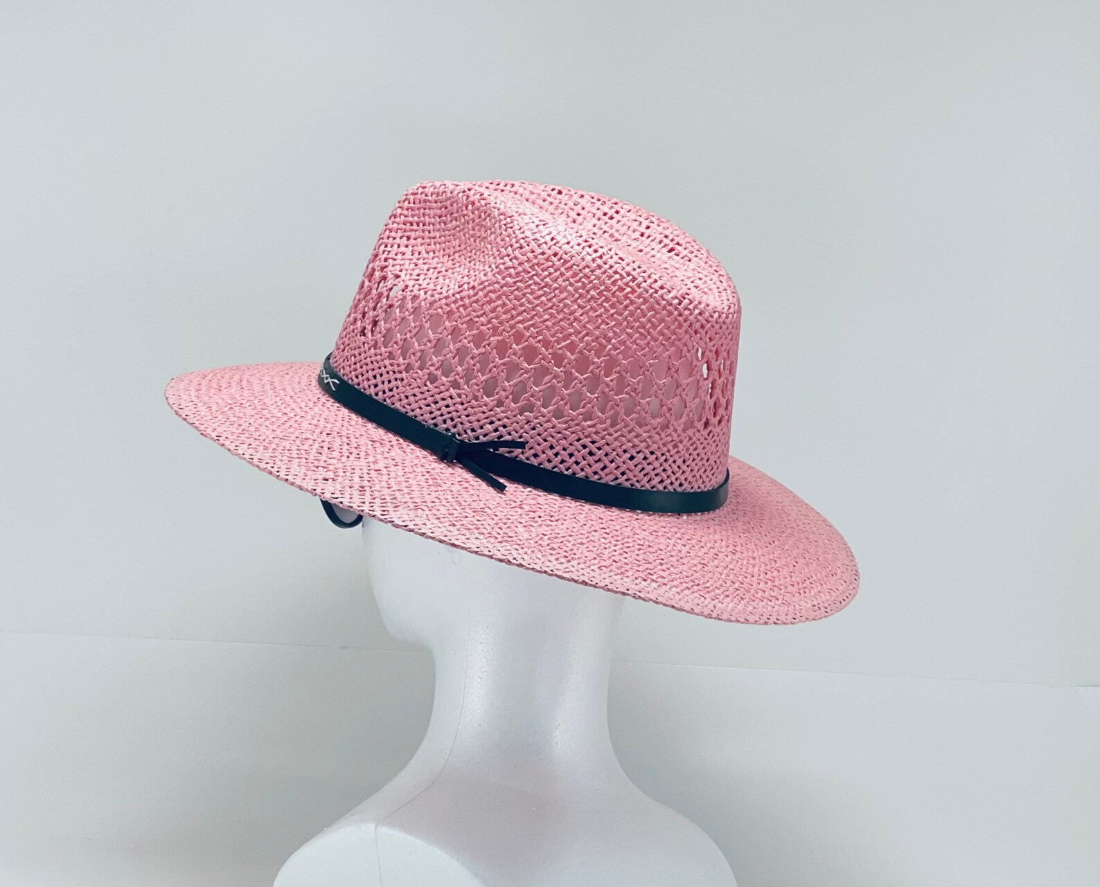 Ladies pink fedora hat brim size 3.25 inches size Large Etsy