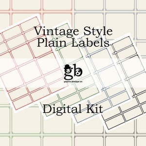 Vintage Style Plain Labels LAB22-01