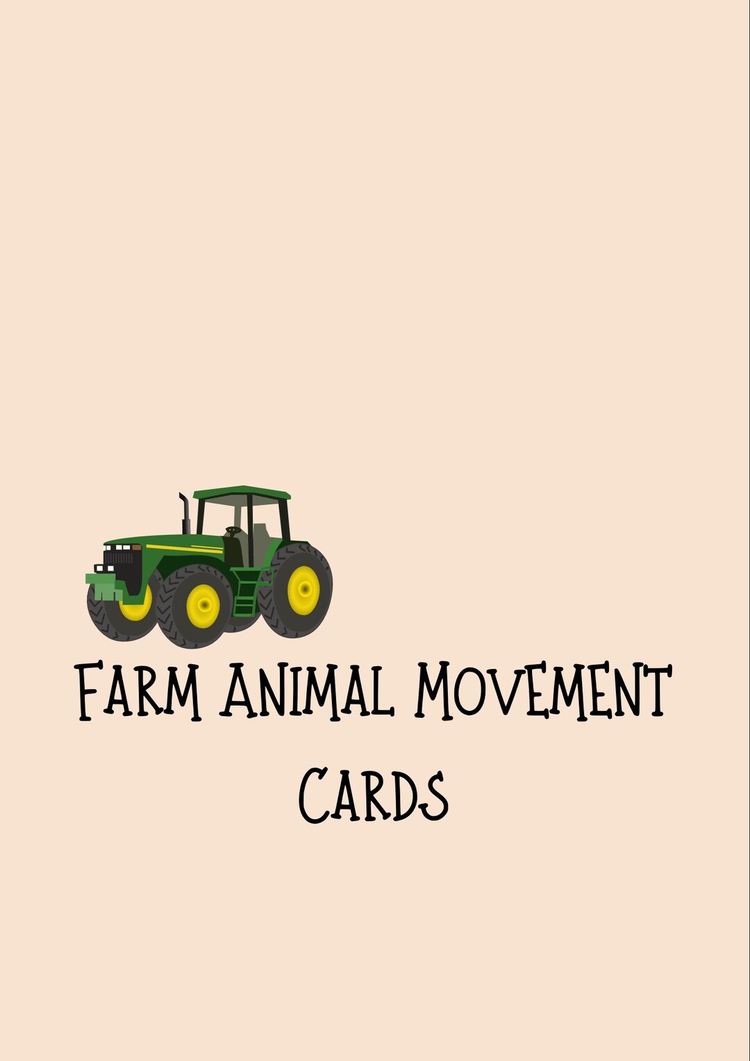 Farm Animal Movement Cards | Printable Gross Motor Game for Kids - Etsy ...