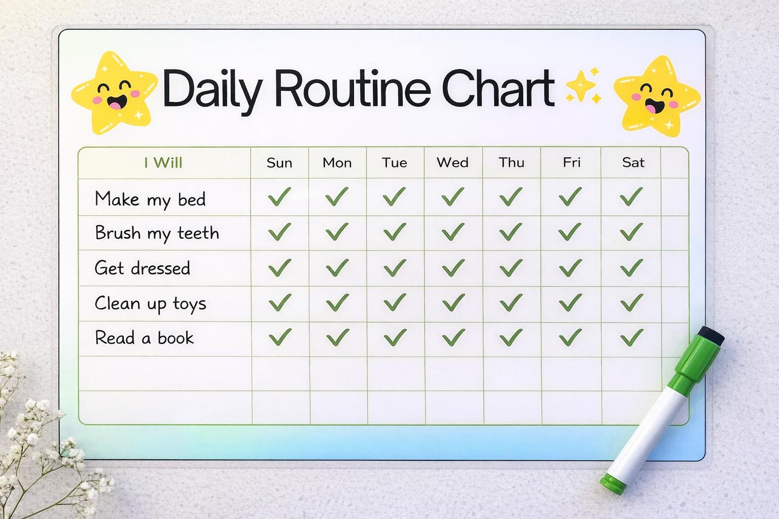 Daily Routine Chart - Etsy