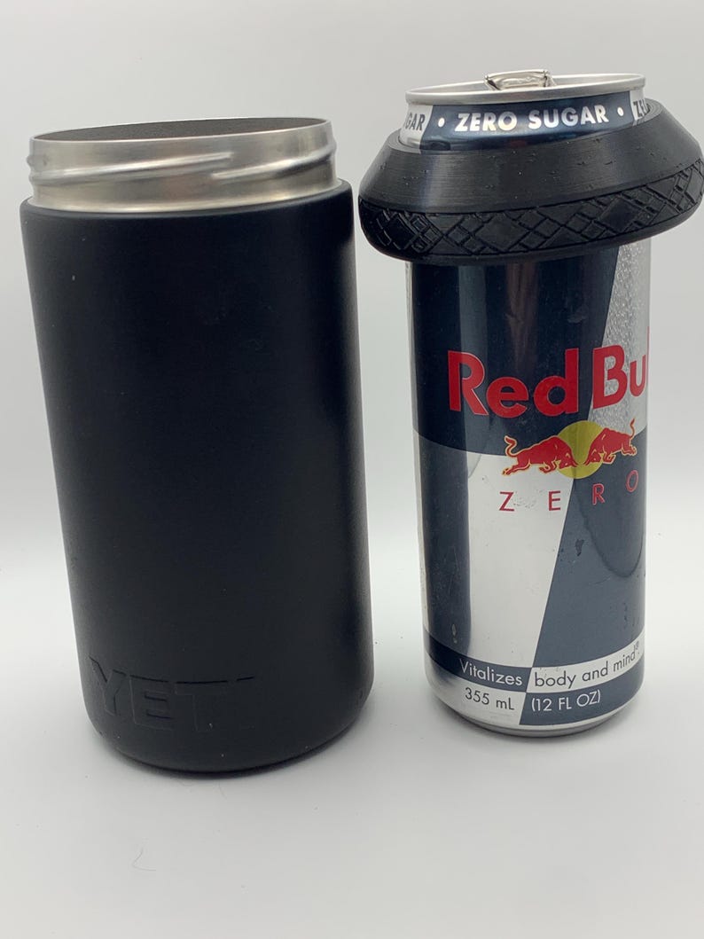 Extension Gasket fit over 12oz slim can. 16oz Tall Can Cooler ready for loading.