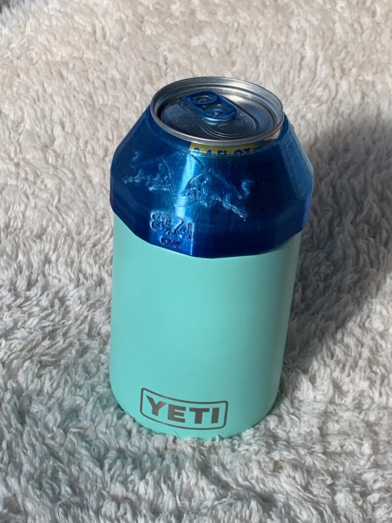 fit shown with PETG Hard plastic version Blue Fade single color. yeti and beverage not included