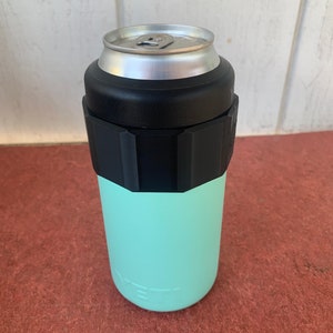 16oz Adapter  Style: Decagon, assembled with 12oz Yeti and 16oz can beverage. Shown with original yeti gasket/ lid. Yeti and can beverage shown not included.