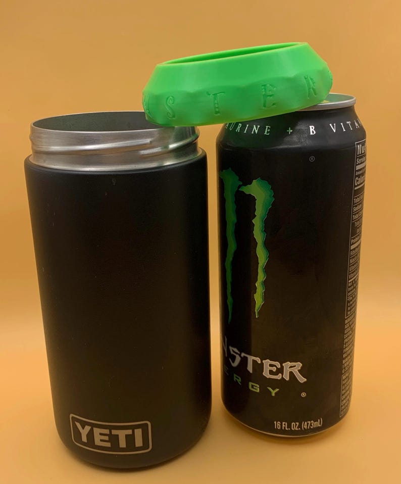 Monster Lime Green version Gasket fits both 16oz and 12oz Slim can Monsters with your Tall can Yeti Colster