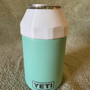Red Bull 8.4oz Lid for Newer Quick Turn YETI colster can cooler (type 2) made for 12oz standard cans. No logo version shown.
