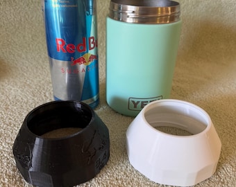 8.4oz Red Bull Can Extension Gasket / Lid  fits for both versions of YETI Standard 12oz Can Coolers