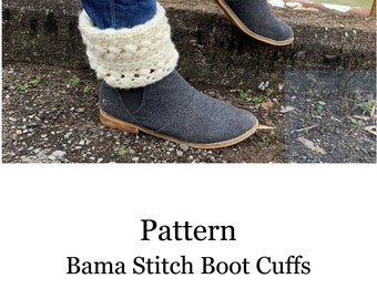 Bama Stitch Boot Cuffs Pattern, Boot Cuff Pattern, Crochet Pattern, Pattern, Boot Cuffs Pattern, Crochet Pattern Boots, Crochet Patterns