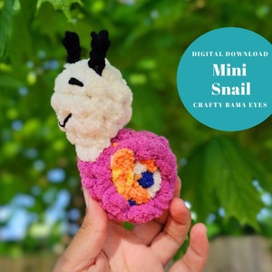 Crochet PATTERN - Mini Snail, Amigurumi Pattern, Pattern, Crochet Pattern, Snail Pattern, Crochet Snail Patterns, Mini Amigurumi, No Sew