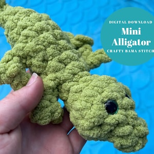 Crochet PATTERN- Mini Alligator, Amigurumi Pattern, Crochet Pattern, Alligator Pattern, Crochet Alligator Patterns, Mini Amigurumi, Gator