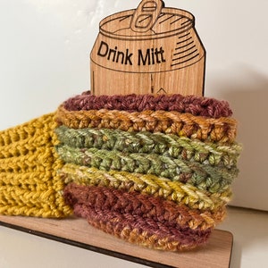 Ready to Ship - Drinking mitt, Beer Mitt, Crochet Beer Mitt, Beer Can Cozy, Beer Mitten, Beer Glove, Beer Can Bottle Holder, Drink Mitten