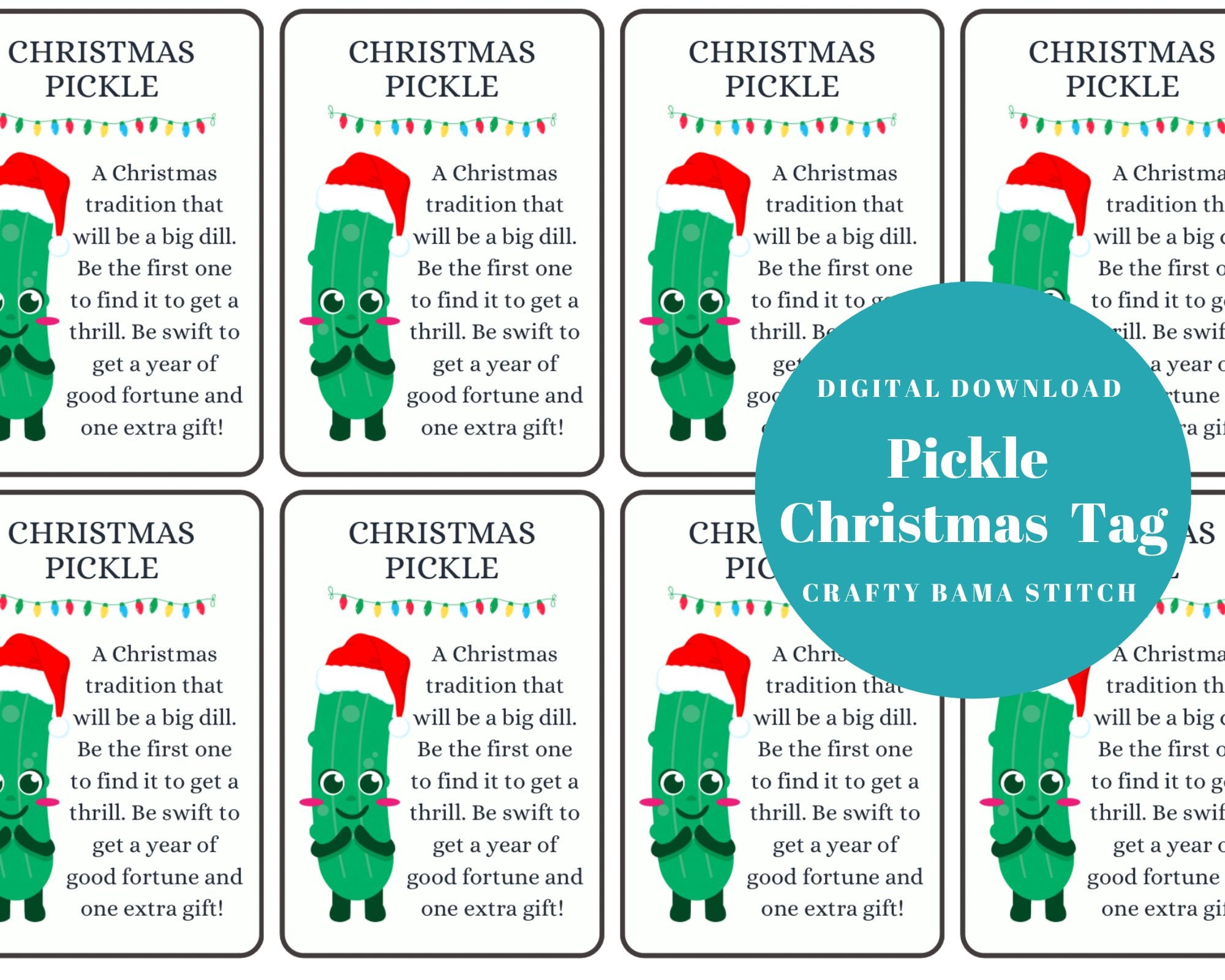 Peas on Earth Holiday Gift Tags – A Jar of Pickles