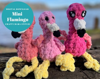 Crochet PATTERN - Mini Flamingo, Amigurumi Pattern, Pattern, Crochet Pattern, Flamingo Pattern, Crochet Flamingo Patterns, Mini Amigurumi