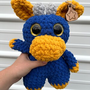 Blue Cow, Cow Plushie, Crochet Cow Plushie, Cow Stuffed Animal, Small Cow, Amigurumi Cow, Yellow Cow, Farm animal toy, Stuffed animal, cows.