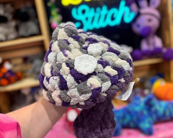 Ready to Ship - Pudgy Mushroom, Mushroom Pillow, Crochet Mushroom, Mushroom, Handmade, Mushroom Plushie, Plushie Mushroom, Mushroom Decor