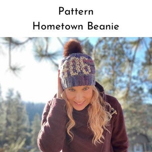 Hometown Beanie, Häkelanleitung, Häkelanleitung, Beanie Häkelmuster, Beanie Muster, Häkelmuster, Mütze Muster, Muster Mütze