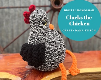 Crochet PATTERN Chicken, Amigurumi Pattern, Animal Pattern, Crochet Pattern, Chicken Pattern, Crochet Chicken Patterns, Chicken Amigurumi
