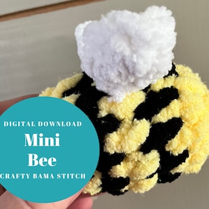 Crochet PATTERN - Mini Bee, Amigurumi Pattern, Pattern, Crochet Pattern, Bee Pattern, Crochet Bee Patterns, Mini Amigurumi, Bee Pattern